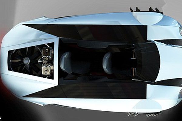 Hovercraft konsept tasarımı: üstten görünüş